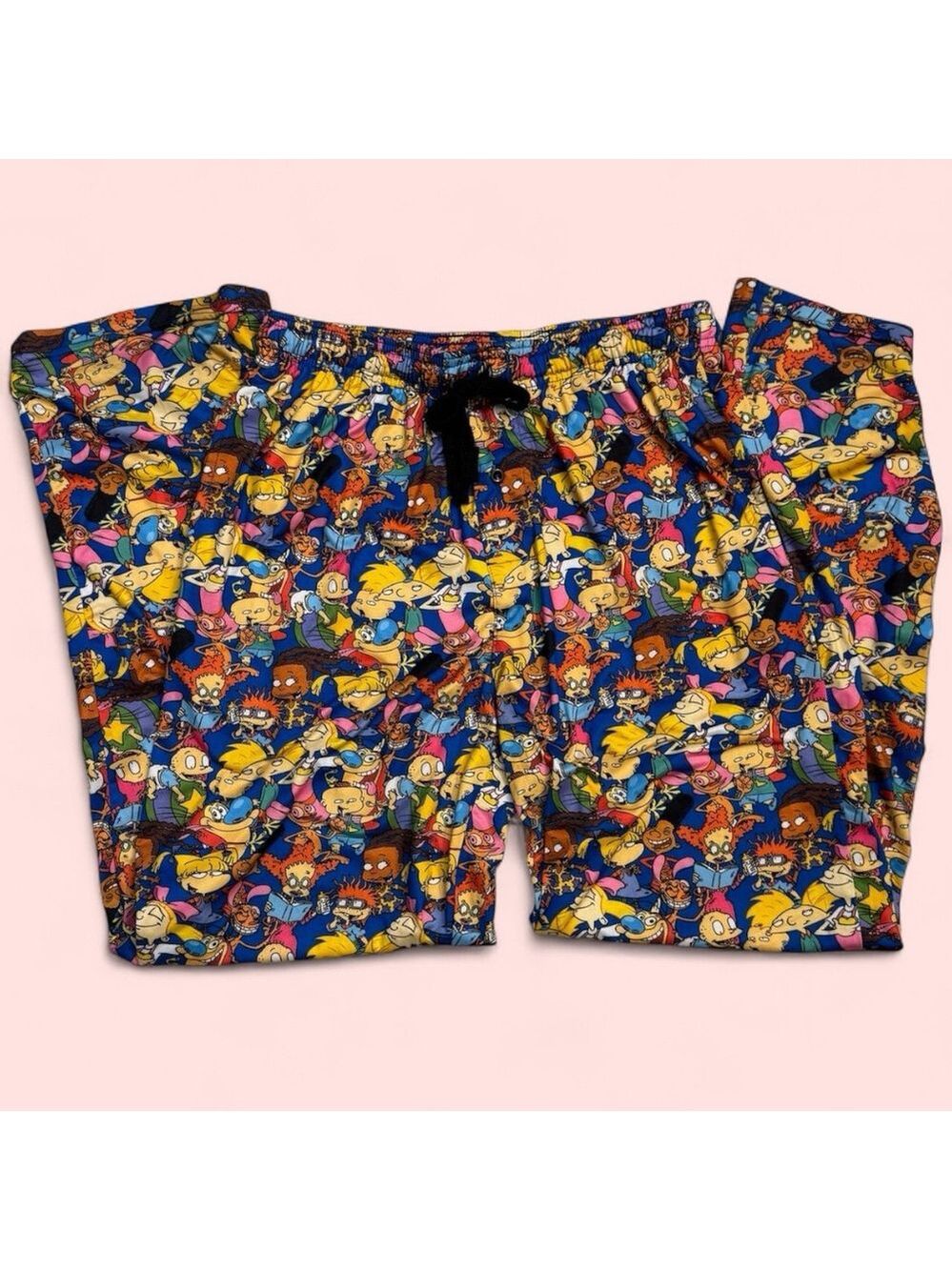 Y2K Cartoon Nickelodeon Pajamas Pants Rugrats Hey Arnold Size Small Men's